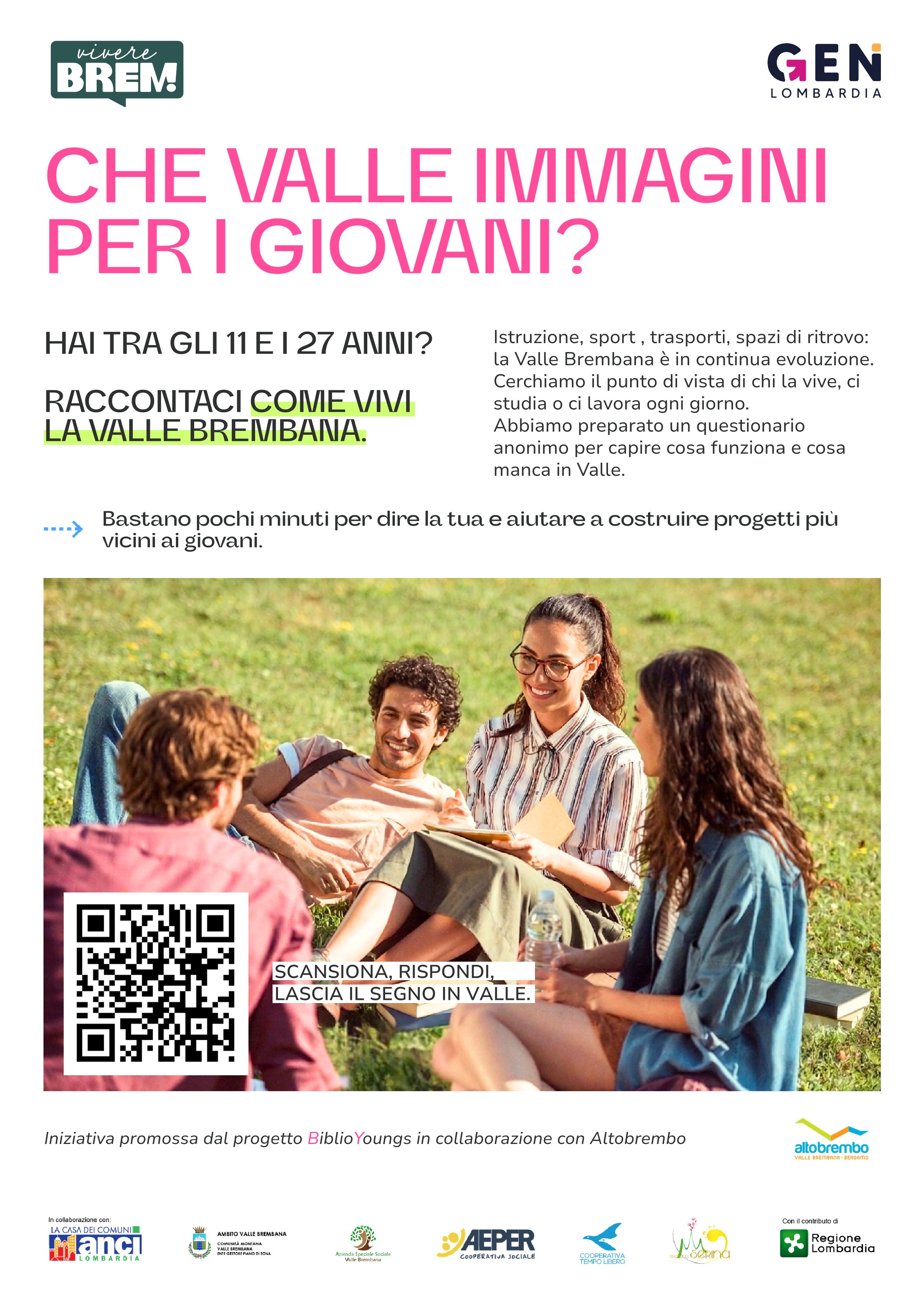 Immagine CHE VALLE IMMAGINI PER I GIOVANI? - HAI TRA GLI 11 E I 27 ANNI? - RACCONTACI COME VIVI LA VALLE BREMBANA.
