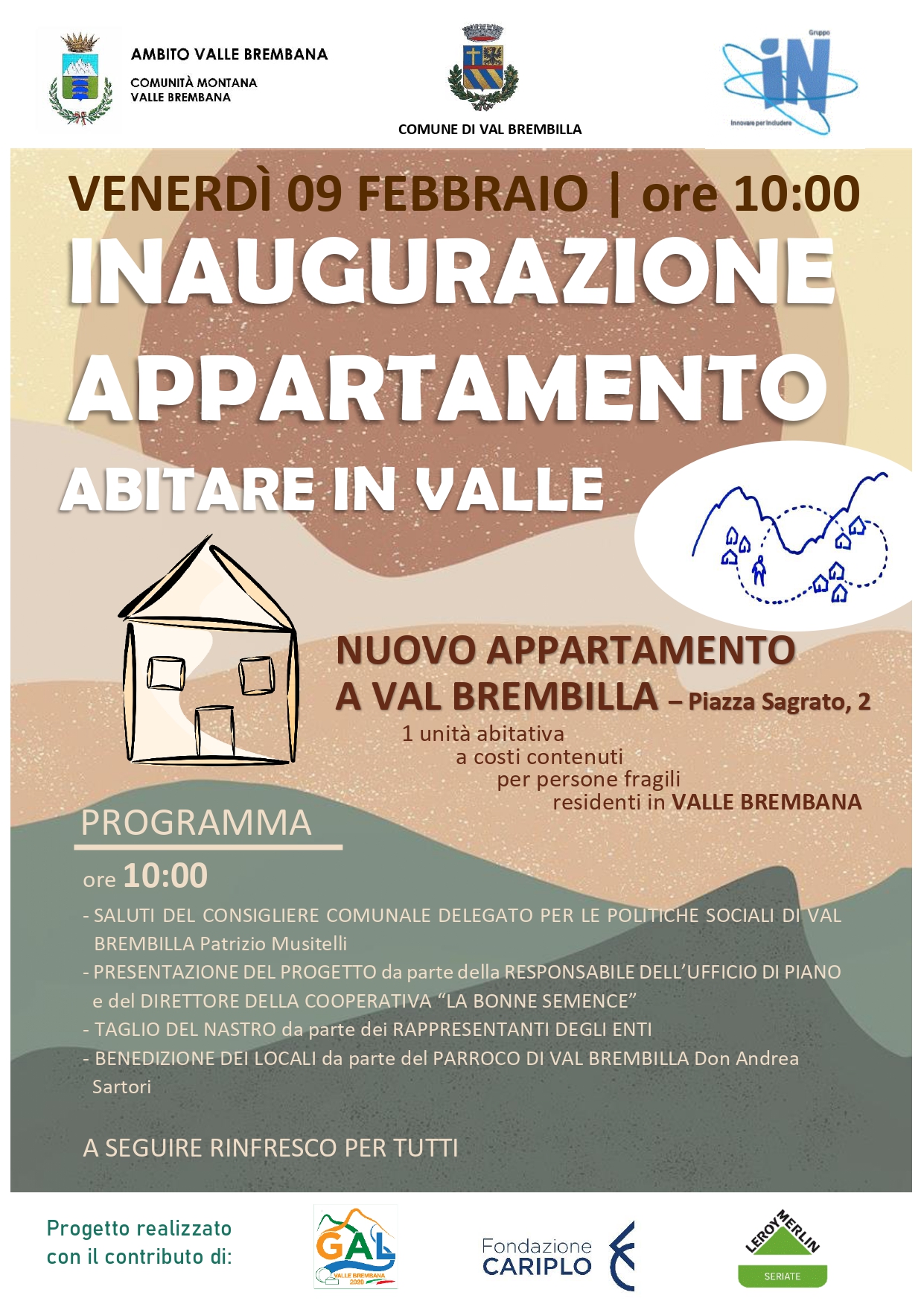 Immagine Inaugurazione Appartamento Val Brembilla - Progetto Abitare in Valle