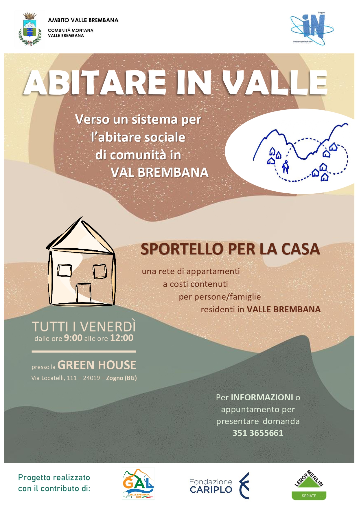 immagine Apertura SPORTELLO PER LA CASA - Progetto Abitare in Valle