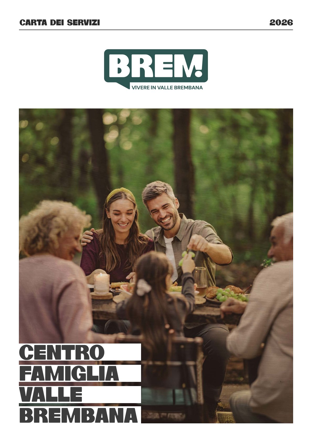 Immagine Online la nuova Carta dei Servizi del CENTRO FAMIGLIA VALLE BREMBANA