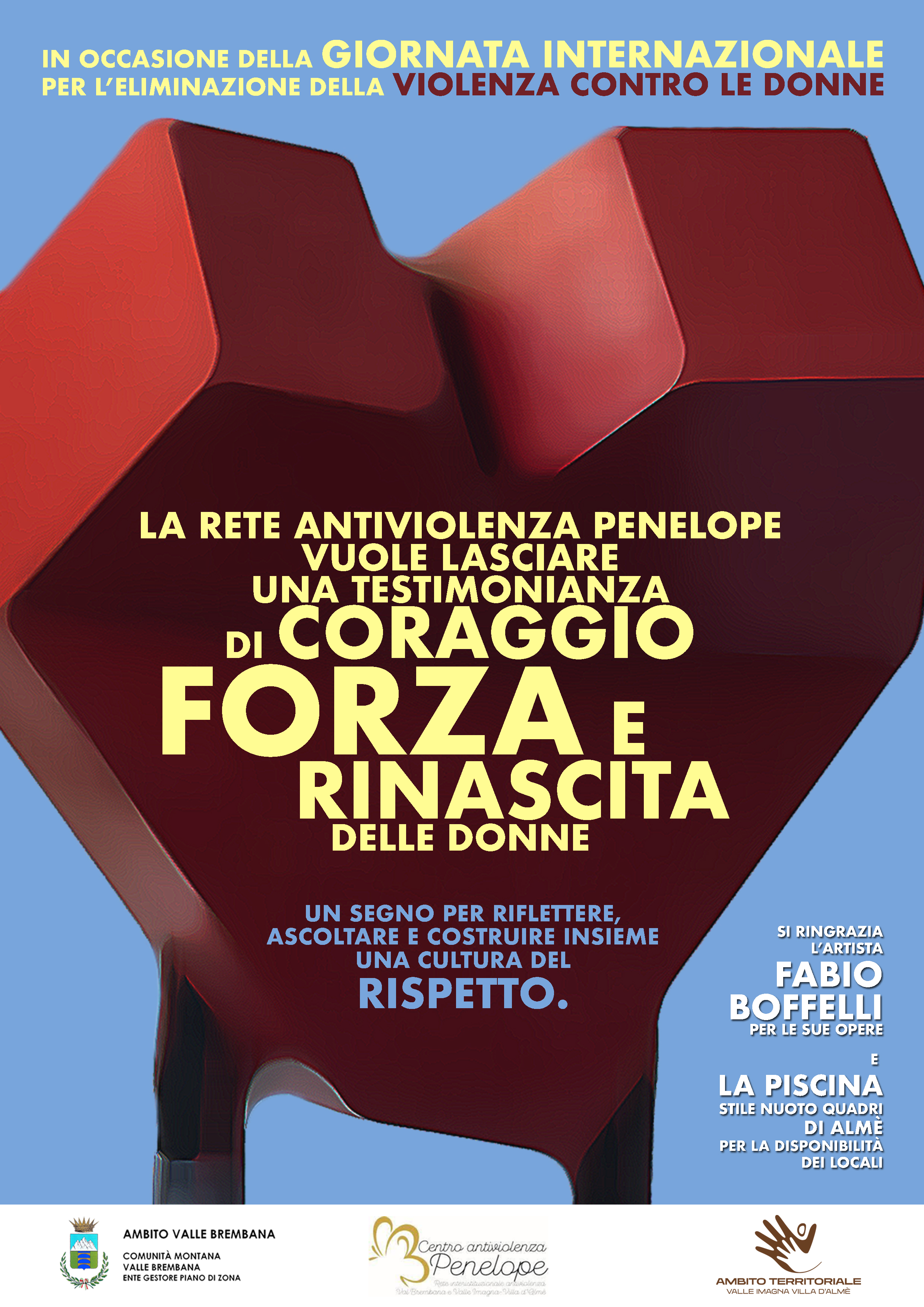 Immagine Esposizione sculture di FABIO BOFFELLI in occasione della giornata internazionale per l'eliminazione della violenza contro le donne
