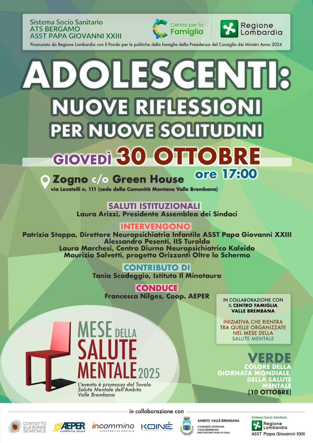 Immagine ADOLESCENTI: NUOVE RIFLESSIONI PER NUOVE SOLITUDINI - Mese della Salute Mentale 2025