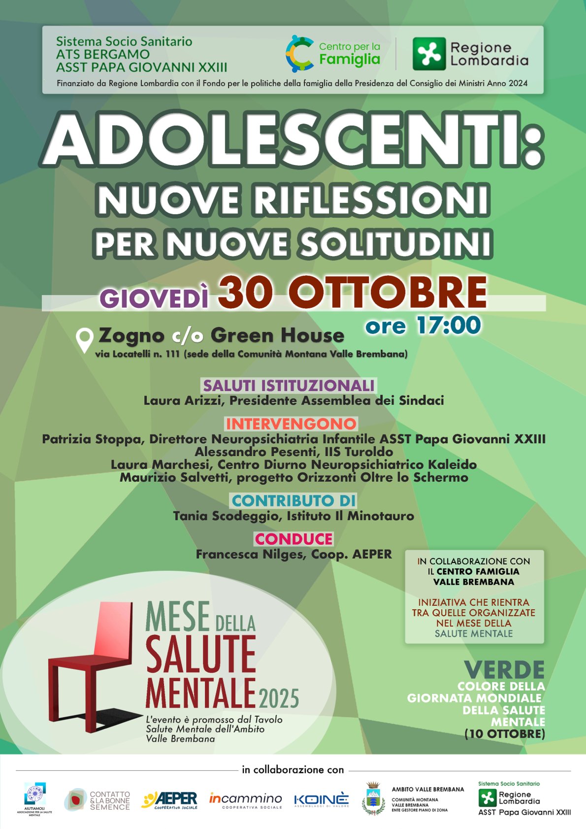 Immagine ADOLESCENTI: NUOVE RIFLESSIONI PER NUOVE SOLITUDINI - Mese della Salute Mentale 2025