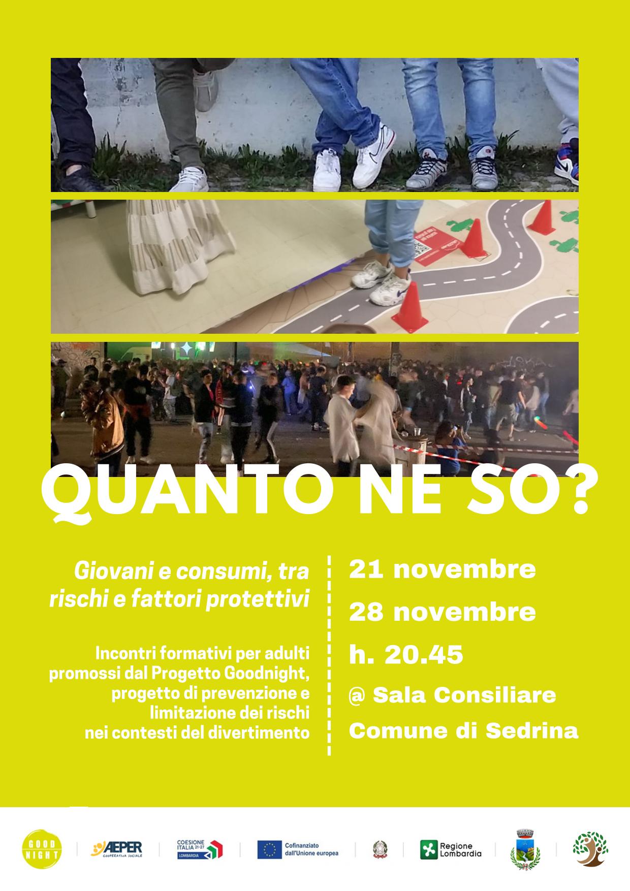 immagine QUANTO NE SO? Giovani e consumi tra rischi e fattori protettivi - 2 INCONTRI FORMATIVI promossi dal Progetto Goodnight